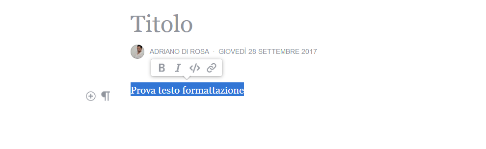 formattazione note